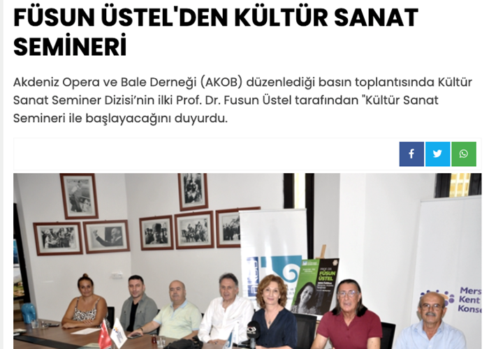 Mersinkent.com - Füsün Üstel Semineri